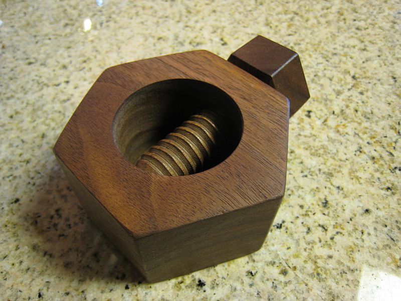 wooden nut cracker tool