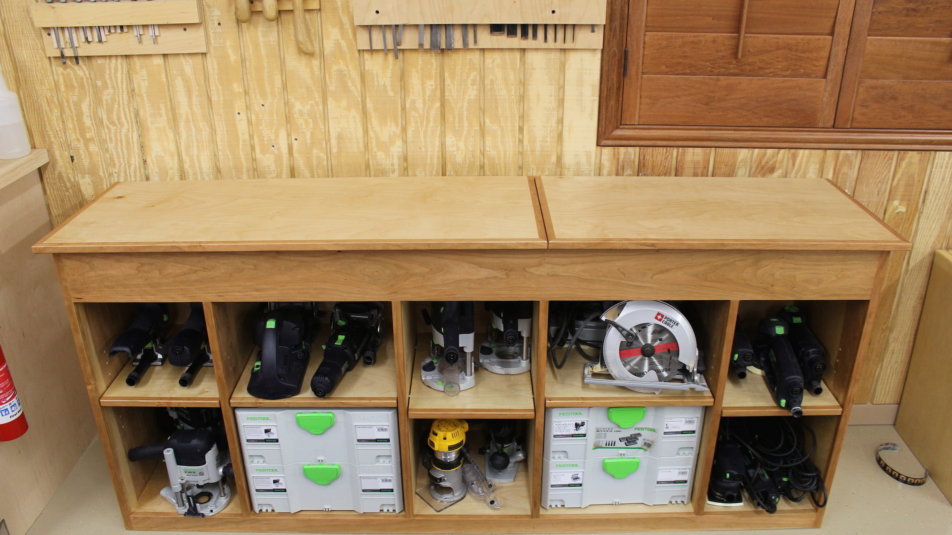Ultimate Cordless Tool Storage Cabinet plans