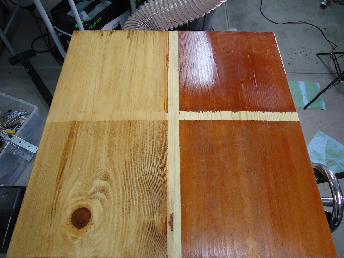stained wood before and after