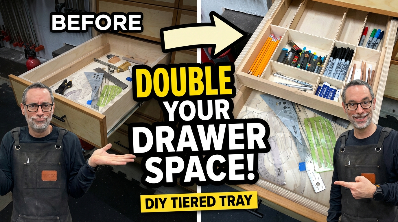 Double Your Drawer Storage with a Sliding Tray - The Wood Whisperer
