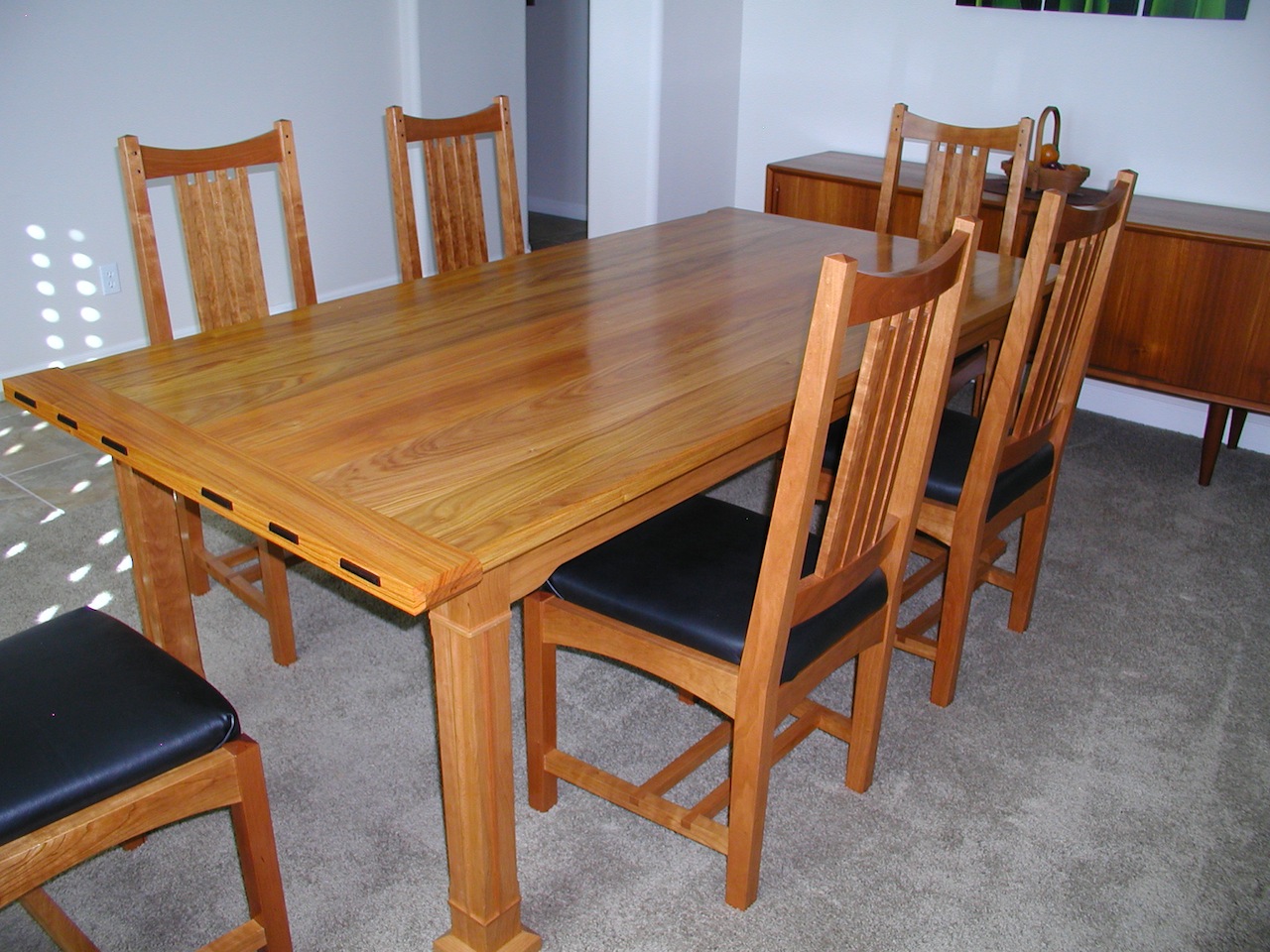 arts crafts dining room table