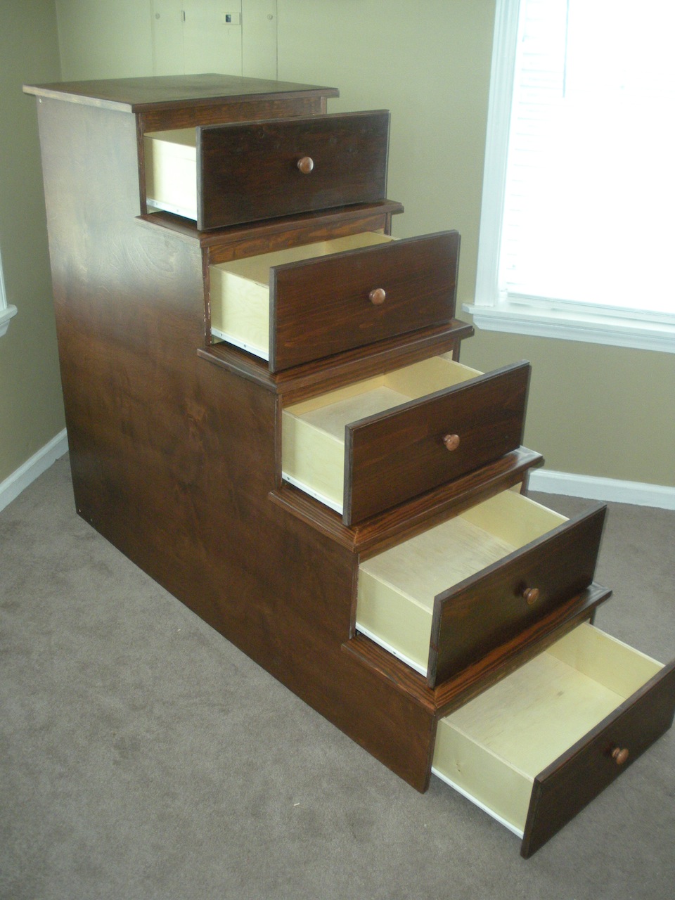 Richard S Bunk Bed Storage The Wood, Bunk Bed Stairs With Drawers Plans