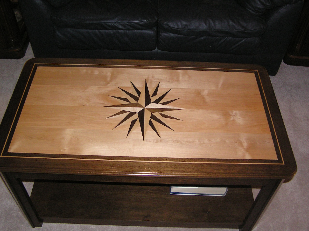 Ronn's Coffee Table With Compass Inlay - The Wood Whisperer