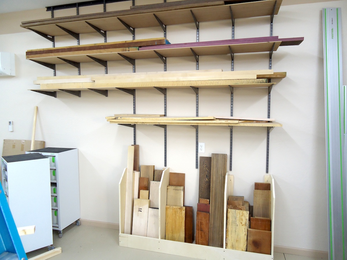 Fabric Organizer for Scrap Fabric with a Wooden Gun Rack