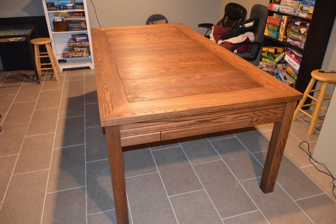 Made a wood whisperer game table, but only deep enough for